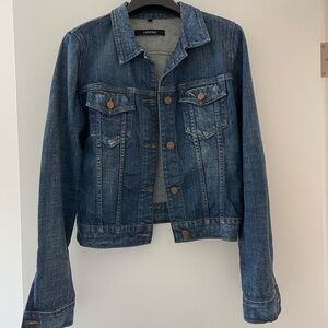 J Brand Shrunken Cropped Blue Jean Jacket Classic Denim Style Archaic Wash